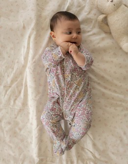 pijama liberty rosa bebé - Petite Marmotte