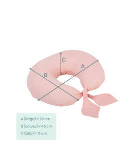 Medidas cojín de lactancia Rosa