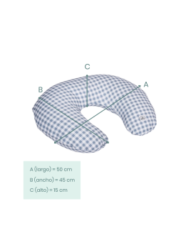 Medidas cojín de lactancia Rosa