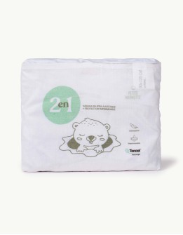 Sábana bajera ajustable con protector impermeable nido colecho - Tencel - Petite Marmotte