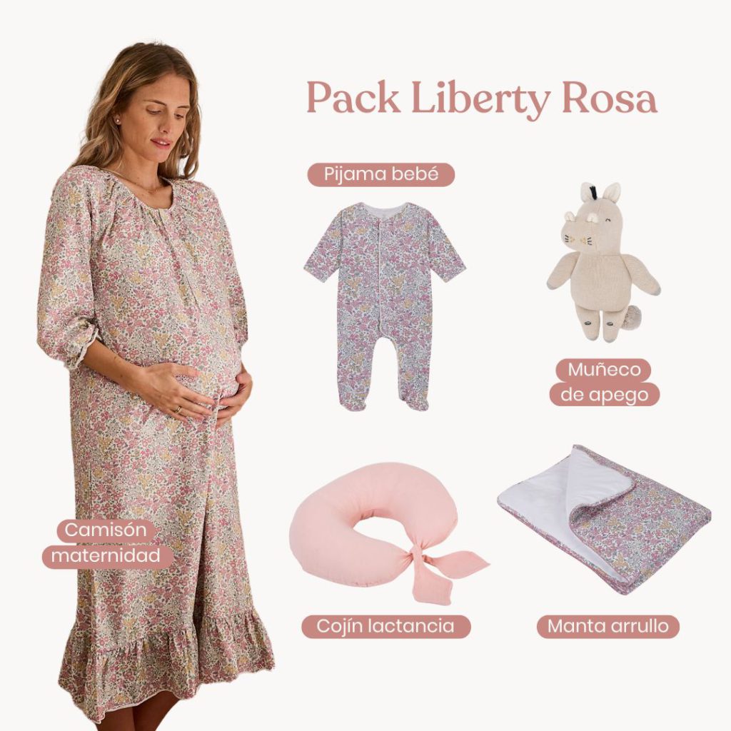 pack-liberty-rosa-camisón-maternidad-petite-marmotte